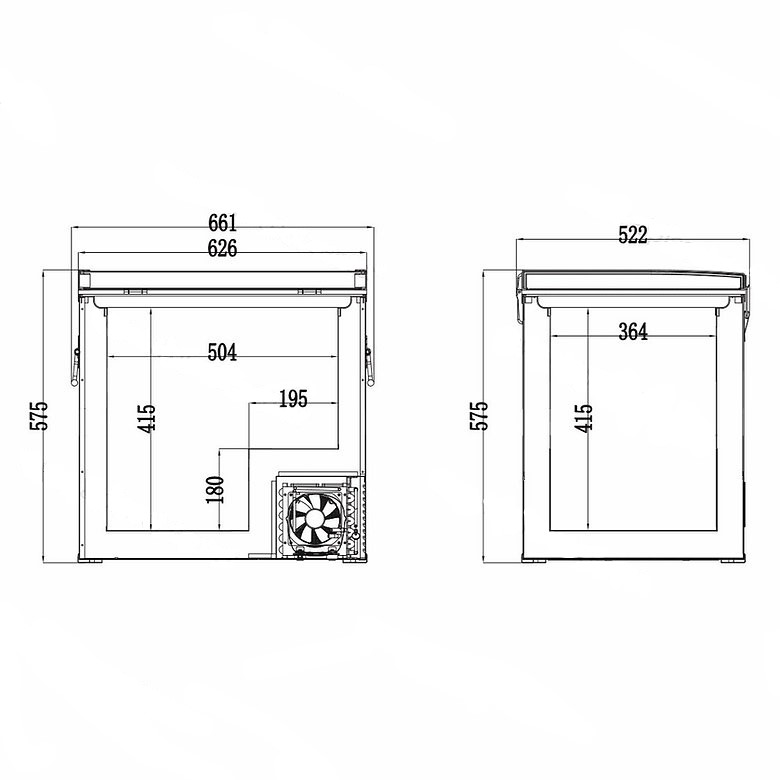 Компрессорный автохолодильник ALPICOOL BD60 (60 л.) 12-24-220В